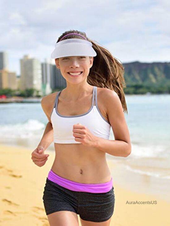 Wide Brim Sun Visor Hats with Clip On - UPF 50 for Sports Travel main image 6